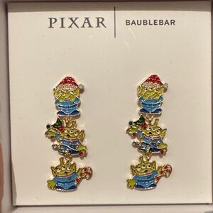 BaubleBar Pixar Alien Earrings - Green, Blue, Red